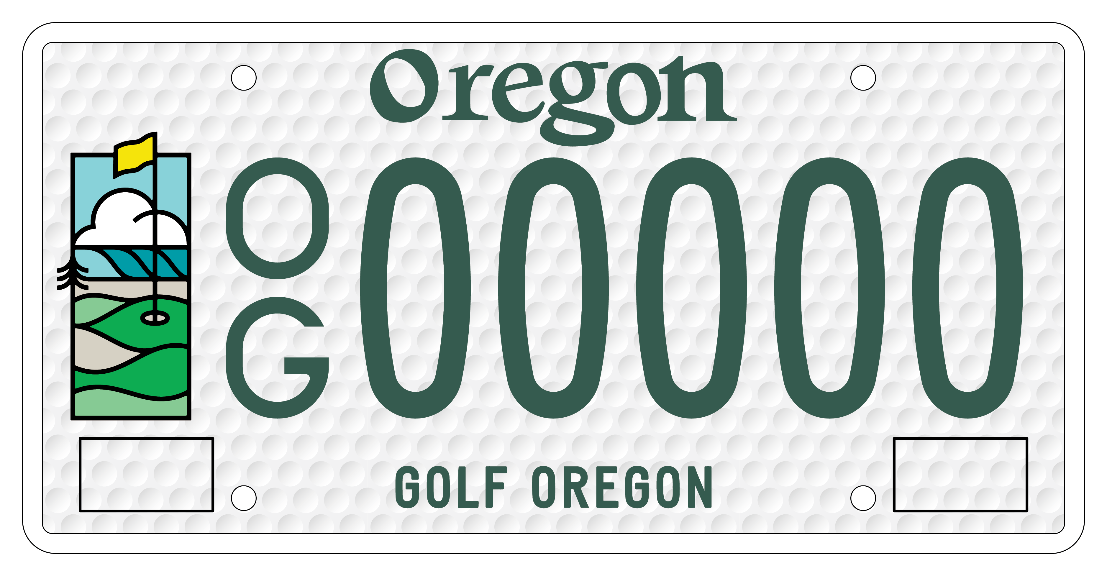 Golf Oregon License Plate