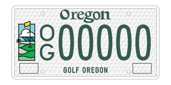 Golf Oregon License Plate