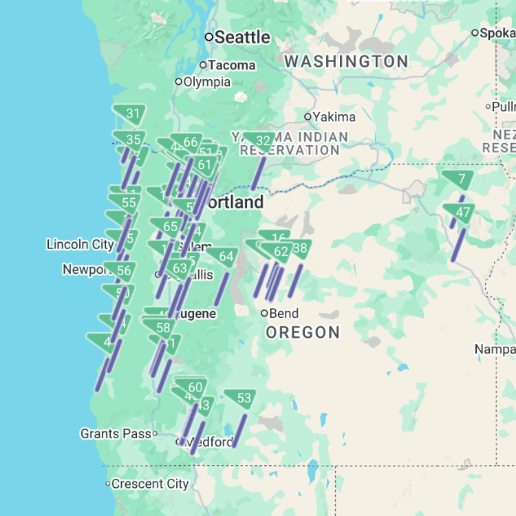 Youth On Course - Participating Courses Map